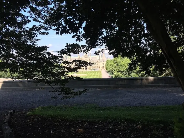 Walking Up To Biltmore Estate From The Parking Lot Area